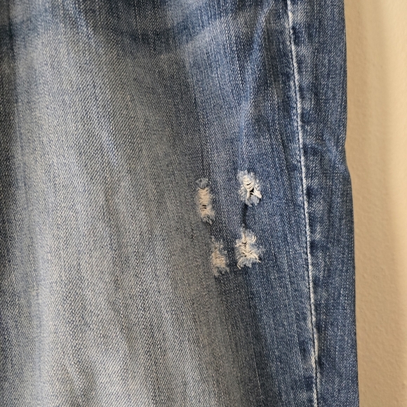 BKE DENIM SETH Distressed Denim Jeans Medium Wash Detailed Back Pockets Size 36R - Picture 9 of 17